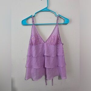Sequined lilac tank top